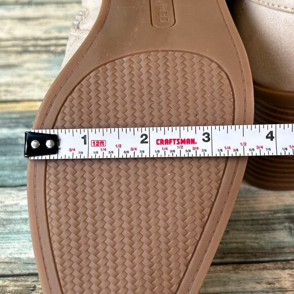 Frye and Co Harness Ankle Boot 9.5 Beige Western Zip Cowgirl Block Heel Booties - Picture 10 of 12